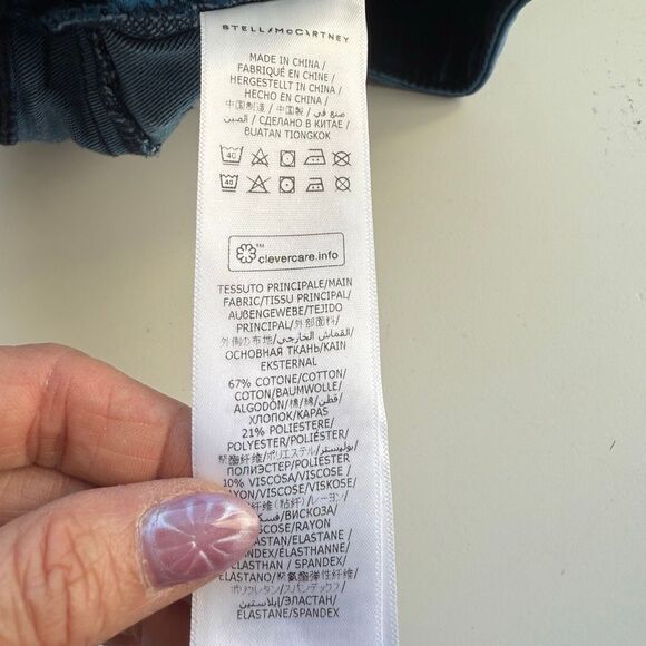 NWT Stella McCartney kids' blue acid wash stretchy skinny denim jeans,  Size 4 - Picture 8 of 13